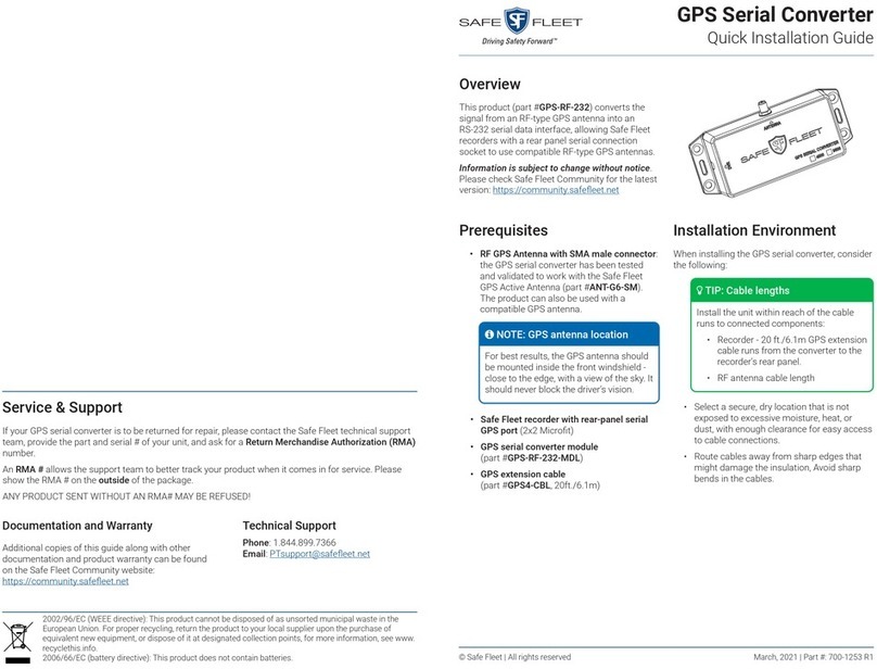 Safe Fleet GPS Series Quick installation guide