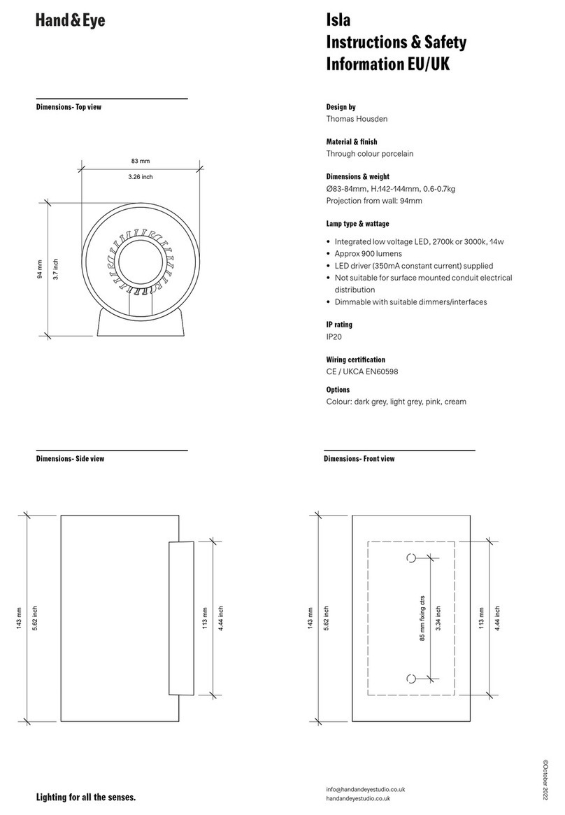 Hand&Eye Isla Instructions & Safety Information