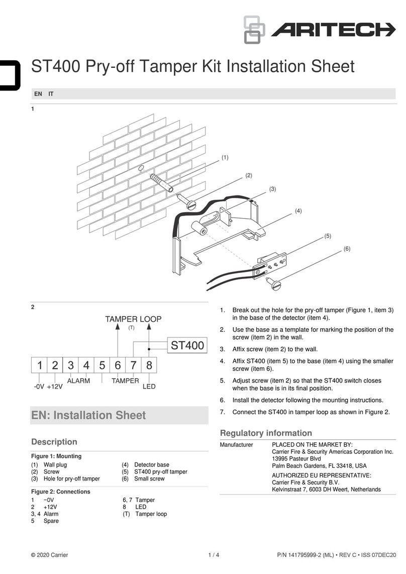 Aritech ST400 Assembly instructions