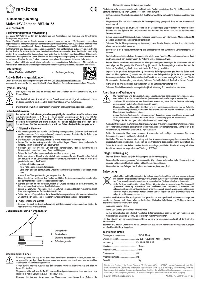 Renkforce BRT-10133 operating instructions