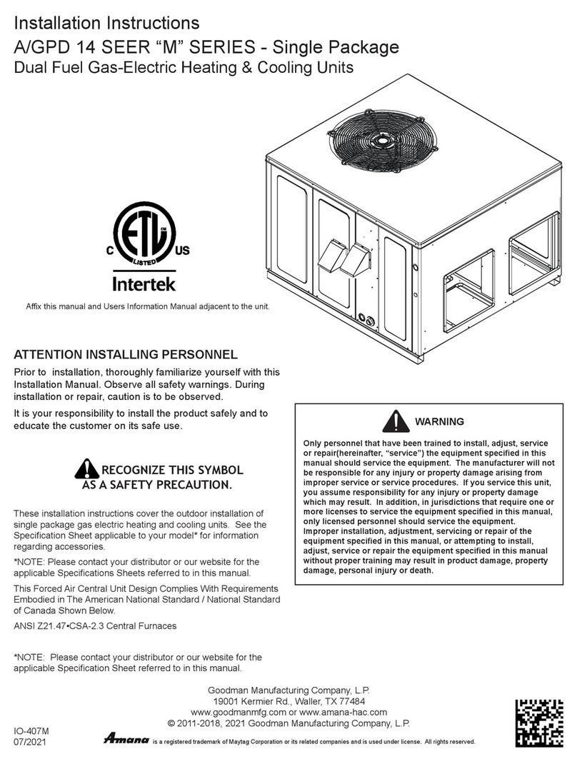 Goodman APD 14 M Series User manual