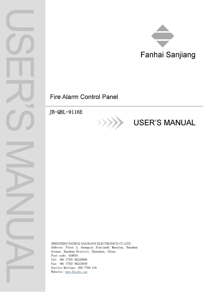 SHENZHEN FANHAI SANJIANG ELECTRONICS JB-QBL-9116E user manual