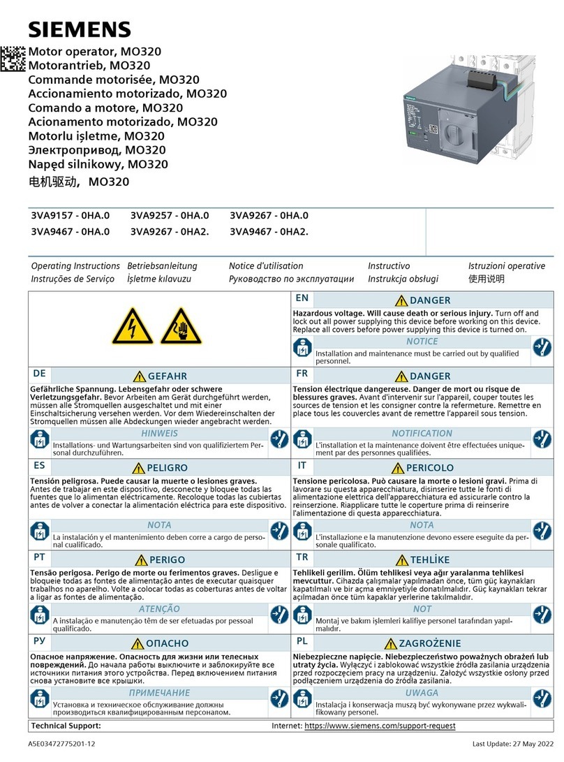 Siemens 3VA9157-0HA 0 Series User manual