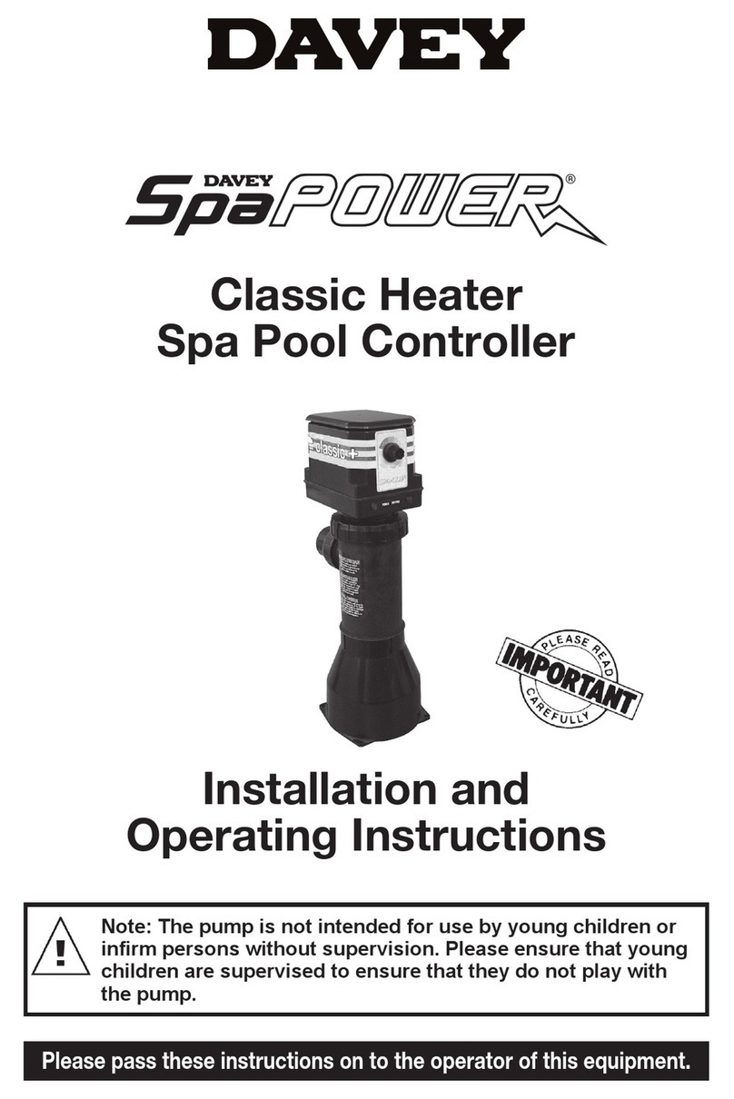 Davey SpaPOWER Classic Heater Installation and operating instructions