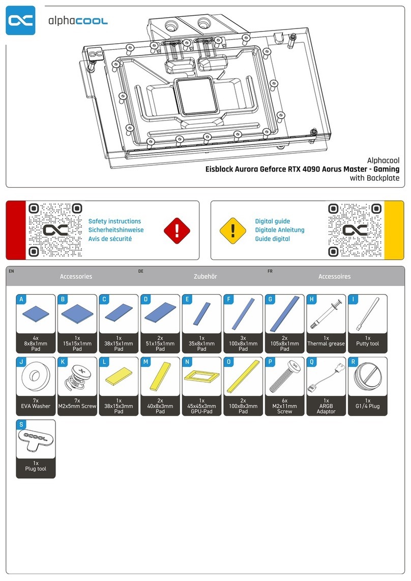 Alphacool Eisblock Aurora Geforce RTX 4090 Aorus Master... User manual
