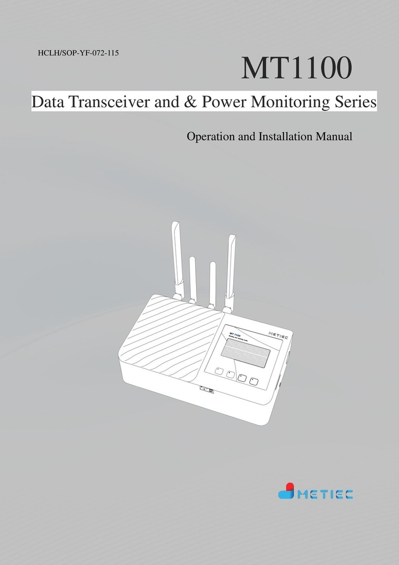 METIEC MT1100 Operation and installation manual