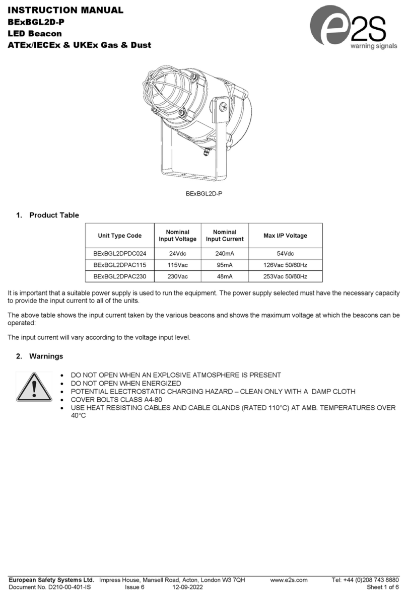 E2S BExBGL2D-P instruction manual E2S BExBGL2D-P instruction manual