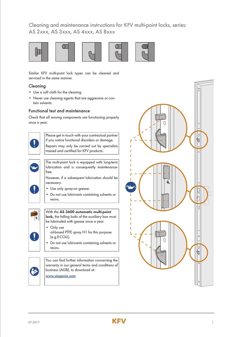 KFV AS 2 Series Cleaning and maintenance instructions