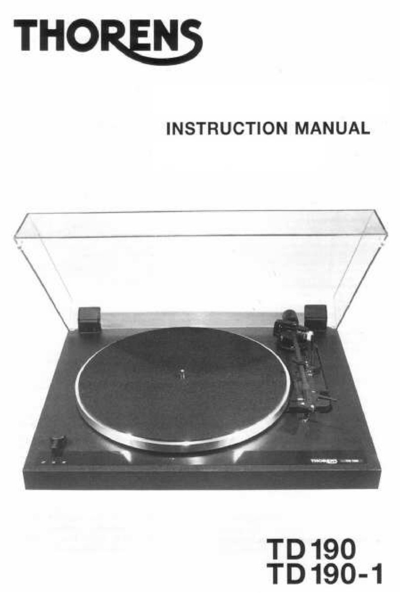 THORENS TD 190 instruction manual