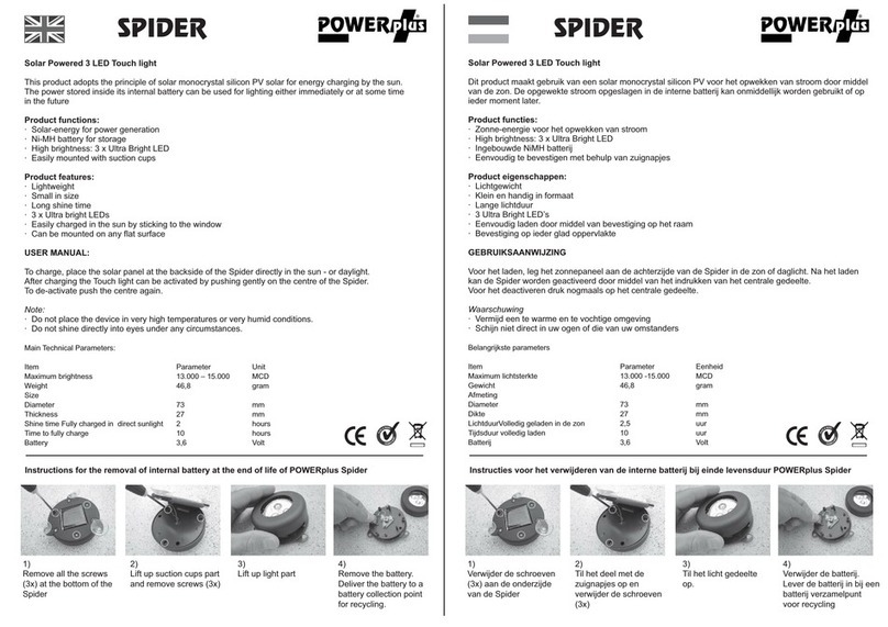 Powerplus SPIDER user manual Powerplus SPIDER user manual
