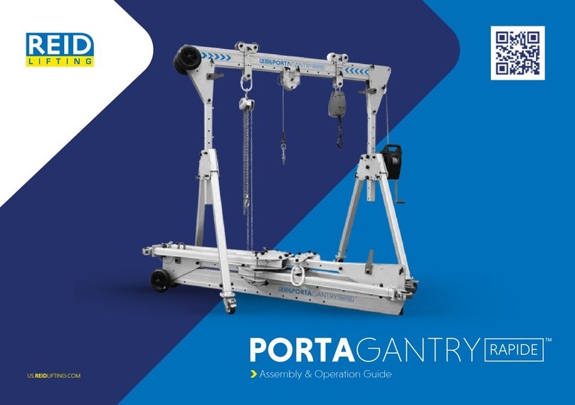 REID LIFTING PORTAGANTRY RAPIDE US-PGRS20 Installation instructions