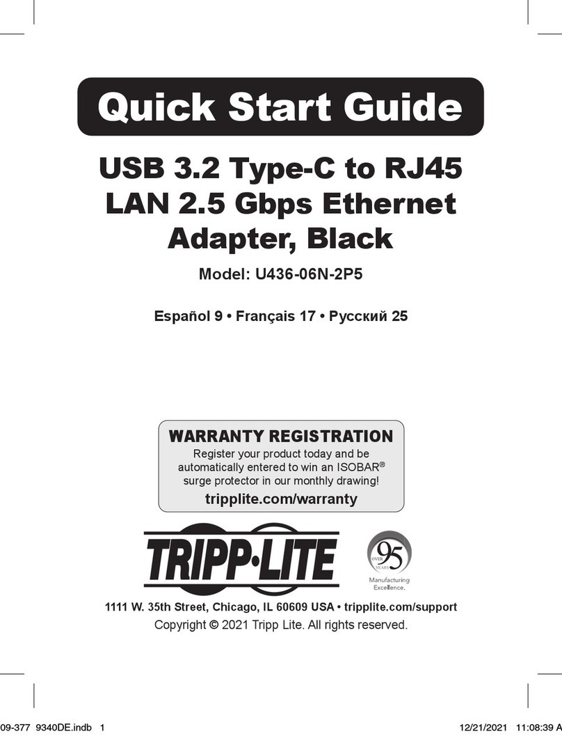 Tripp Lite U436-06N-2P5 quick start guide