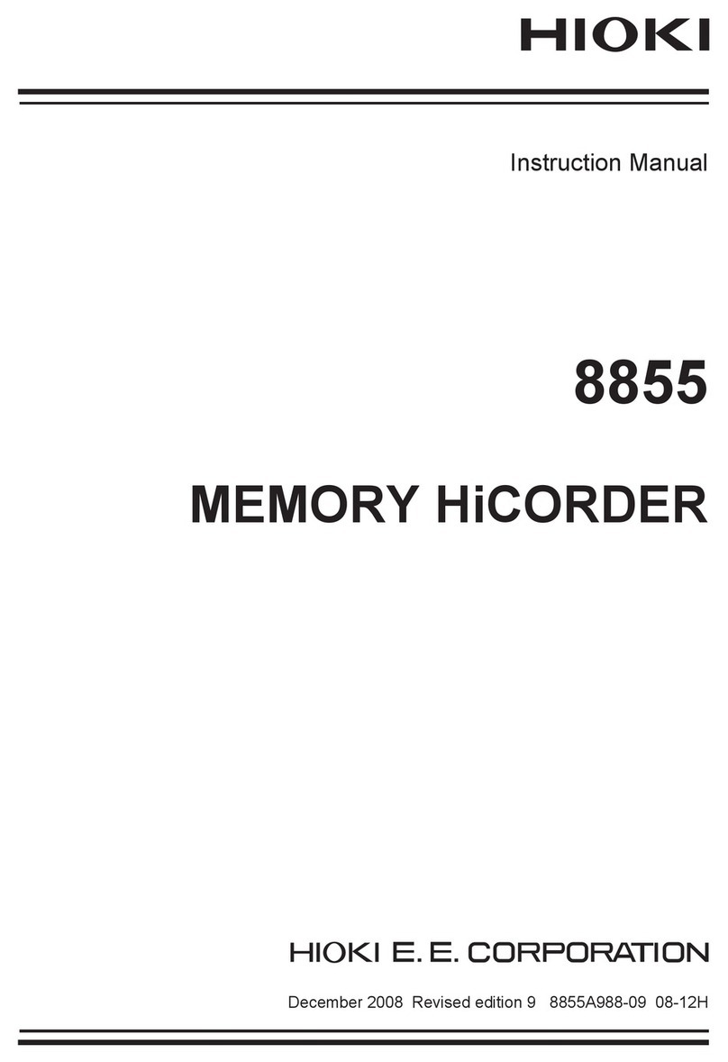 Hioki MEMORY HiCORDER 8855 instruction manual