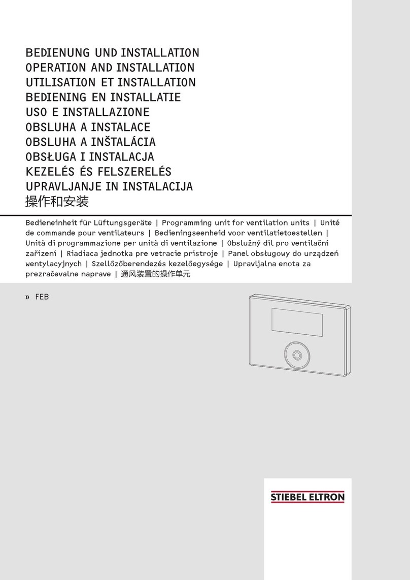 STIEBEL ELTRON FEB Operation and installation manual