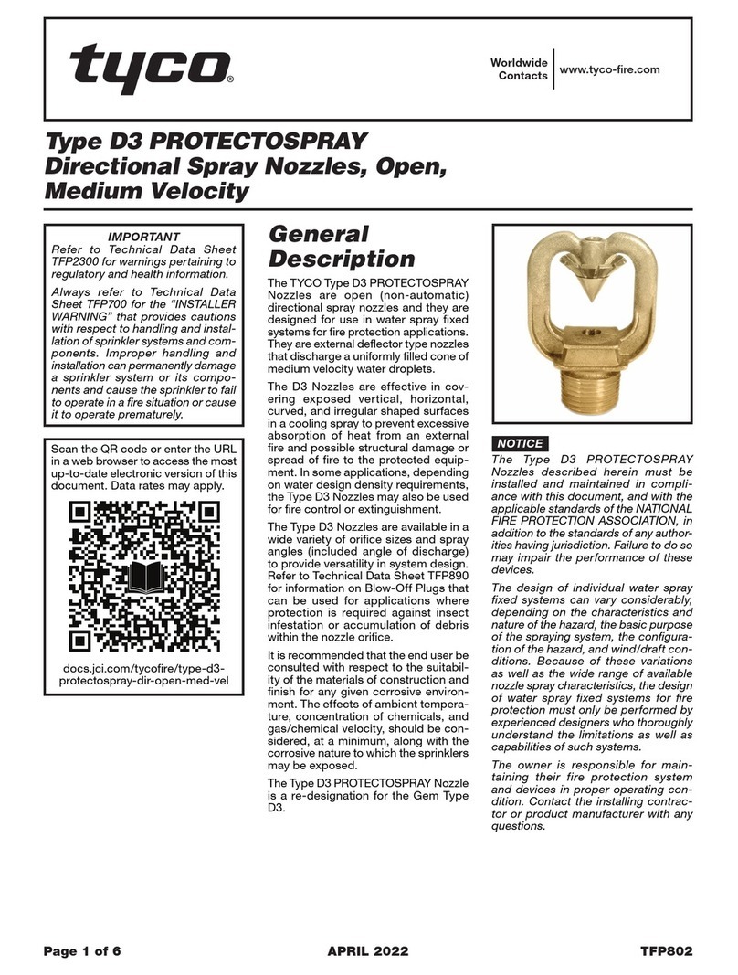 Tyco D3 PROTECTOSPRAY manual
