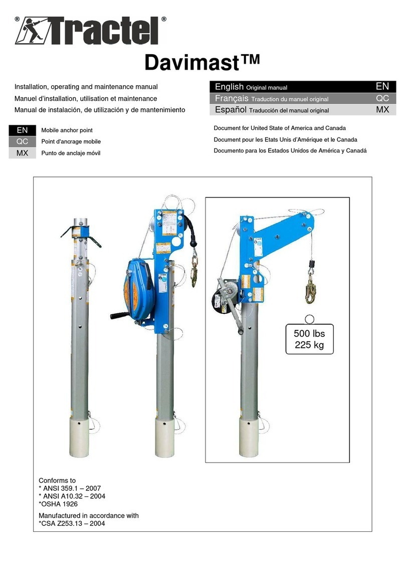 Tractel Davimast Installation, operating and maintenance manual