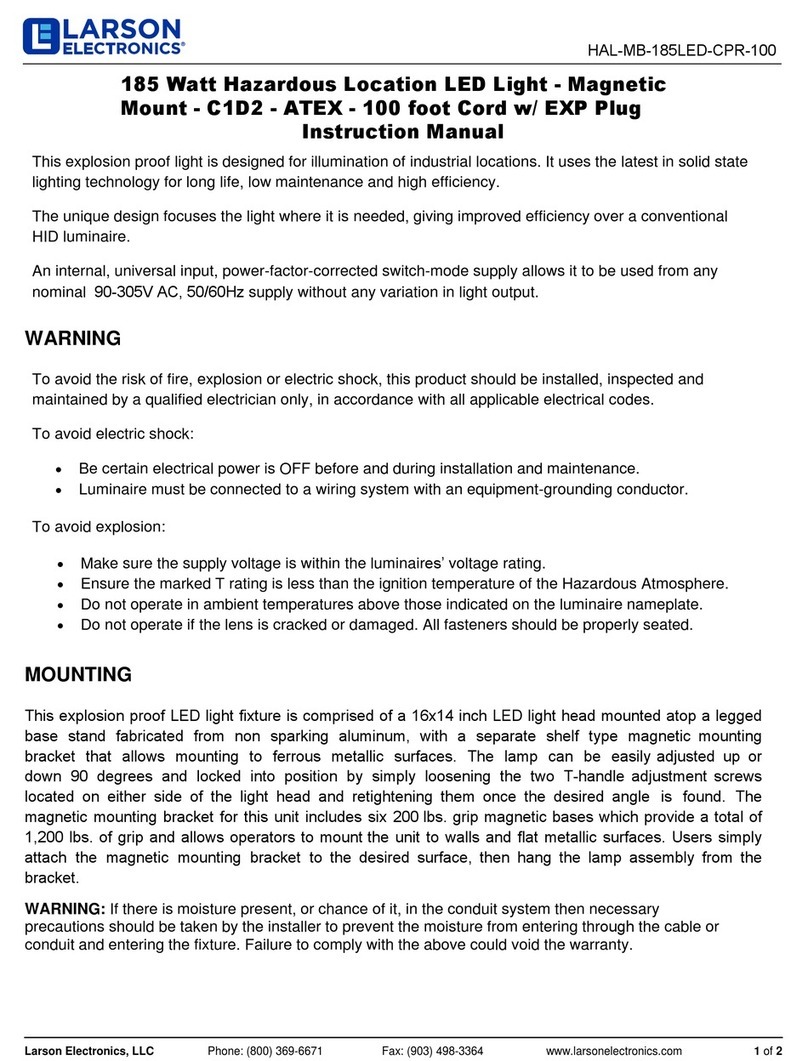 Larson Electronics HAL-MB-185LED-CPR-100 User manual