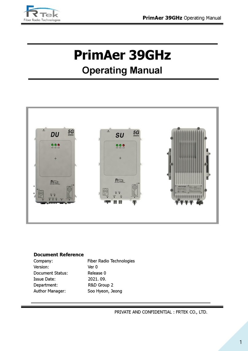 FRTek PrimAer 39GHz operating manual