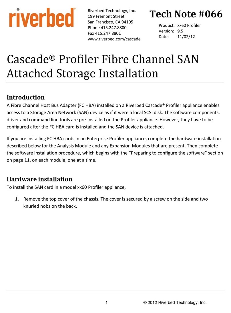 Riverbed Cascade Profiler Fibre Channel SAN Installation Riverbed Cascade Profiler Fibre Channel SAN Installation