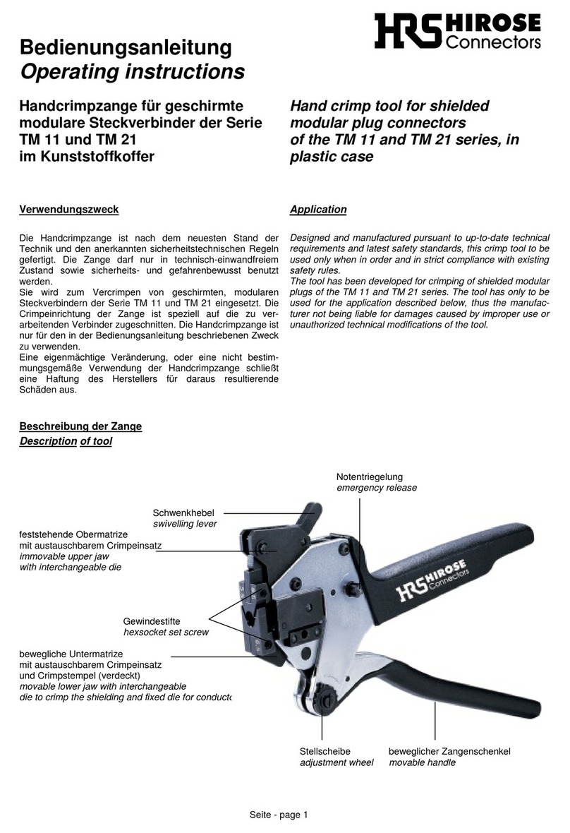 HRS HT601/TM21P-88P operating instructions