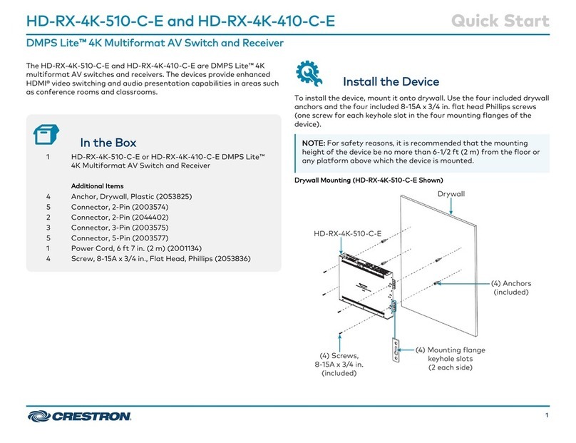 Crestron HD-RX-4K-510-C-E quick start