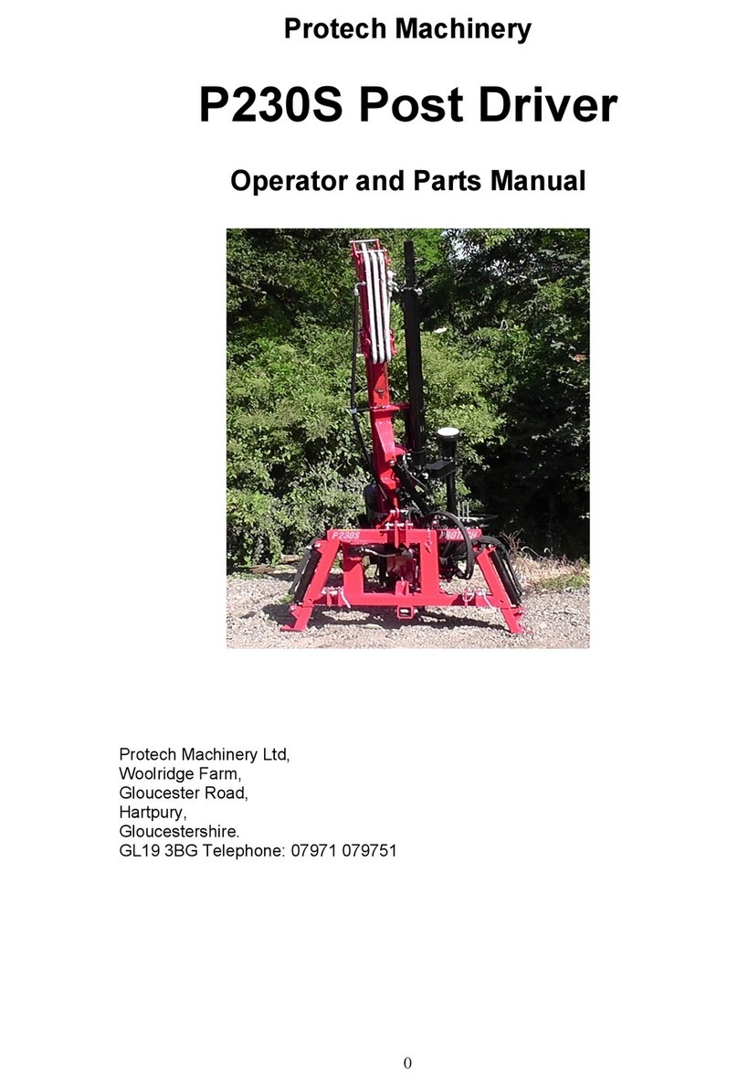 Protech Machinery P230S Post Driver Operator and parts manual