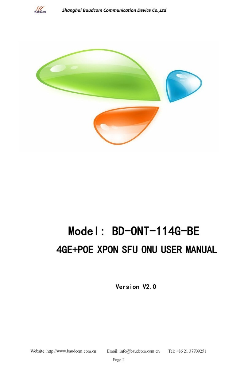 Baudcom BD-ONT-114G-BE user manual