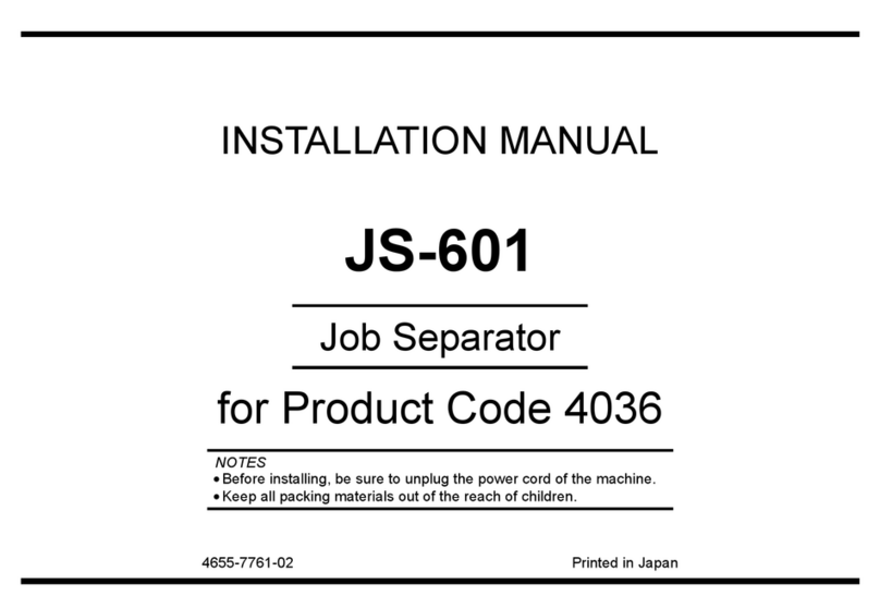 Minolta JS-601 installation manual