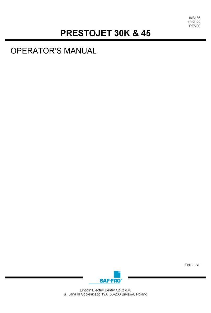 Saf-Fro PRESTOJET 30K User manual