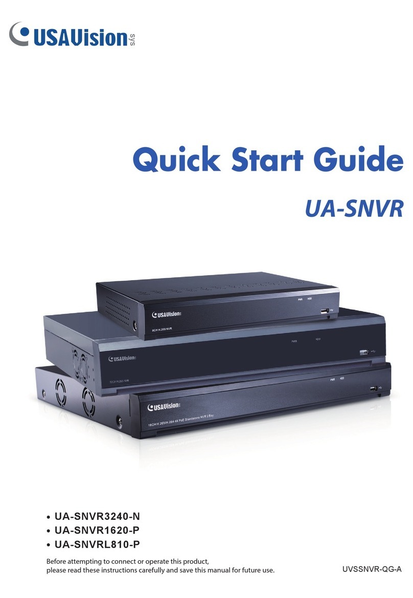 USAVision UA-SNVR Series quick start guide