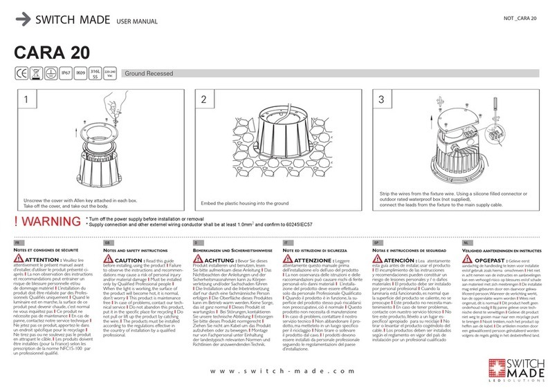 SWITCH MADE CARA 20 User manual