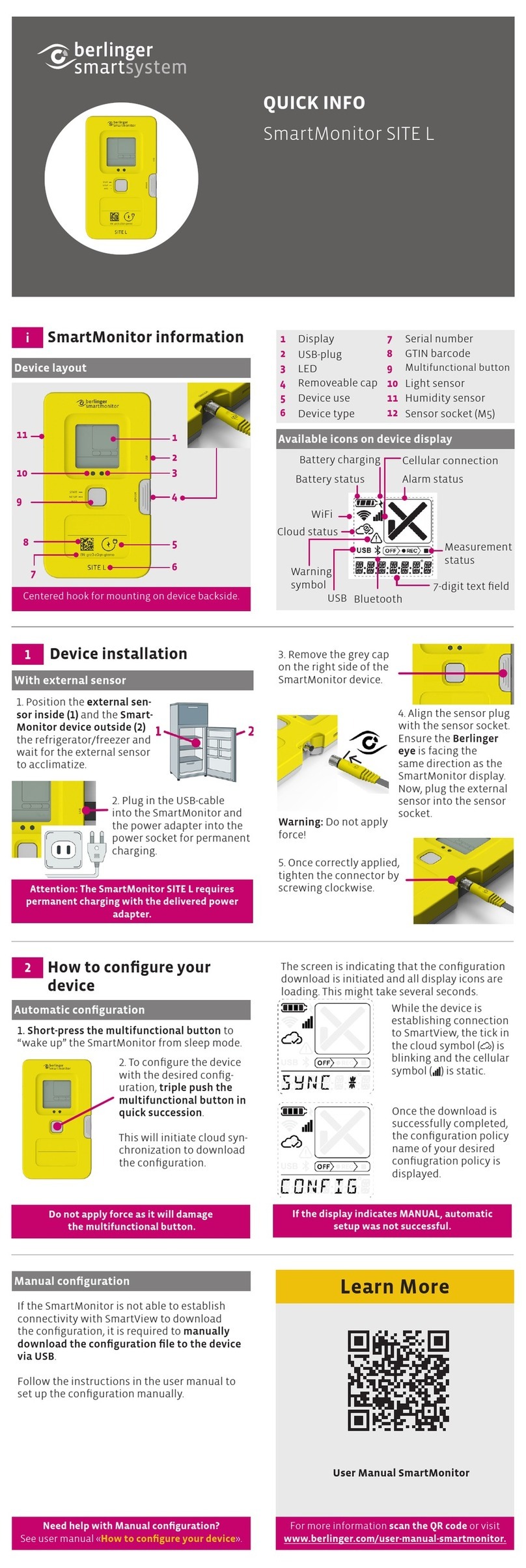 berlinger SmartMonitor SITE L User manual berlinger SmartMonitor SITE L User manual