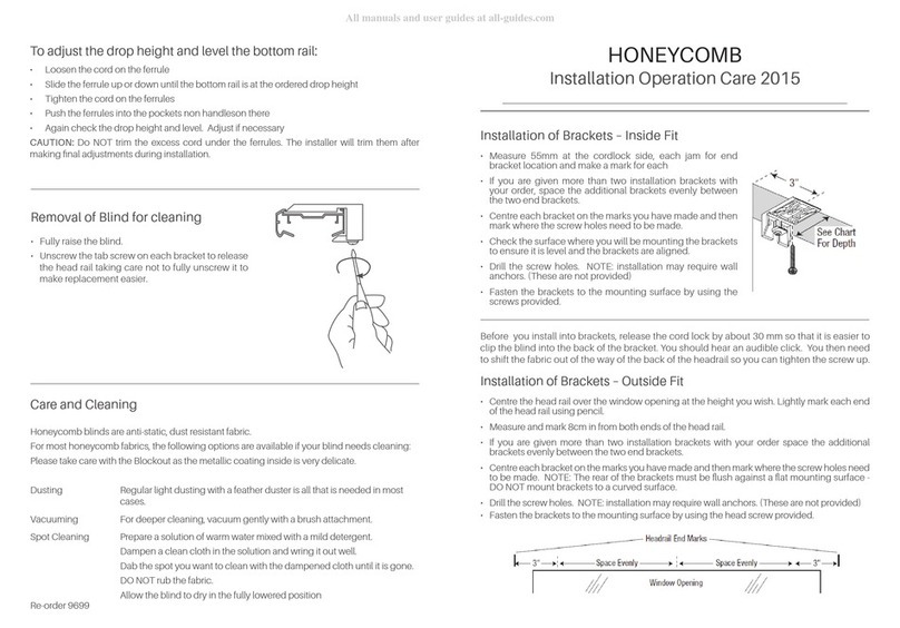 Windoware HONEYCOMB installation instructions