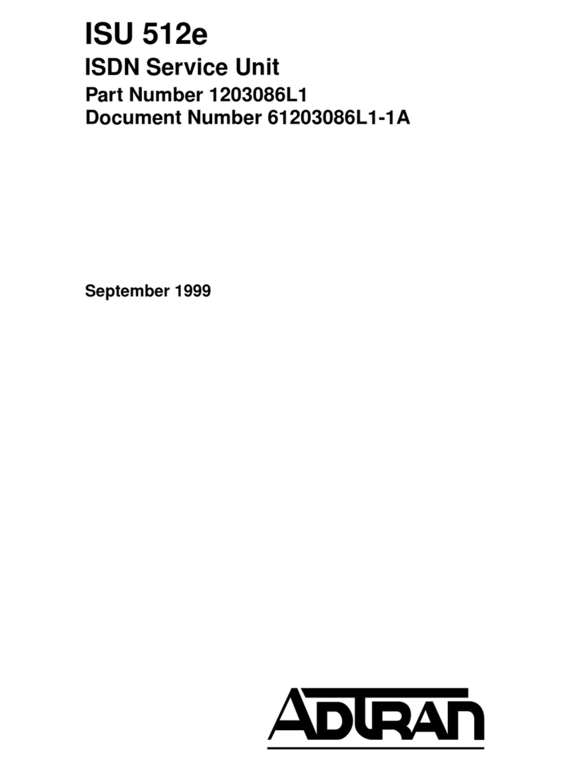 ADTRAN ISU 512E User manual