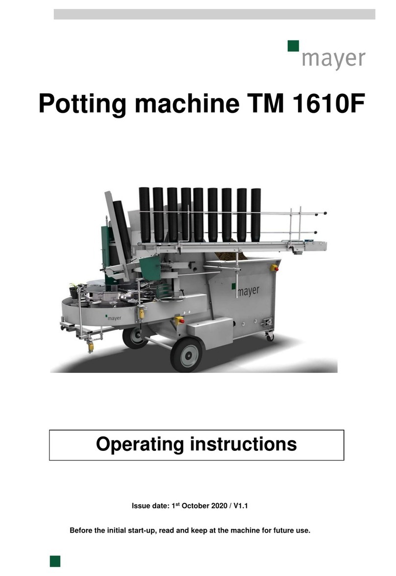 Mayer TM 1610F operating instructions
