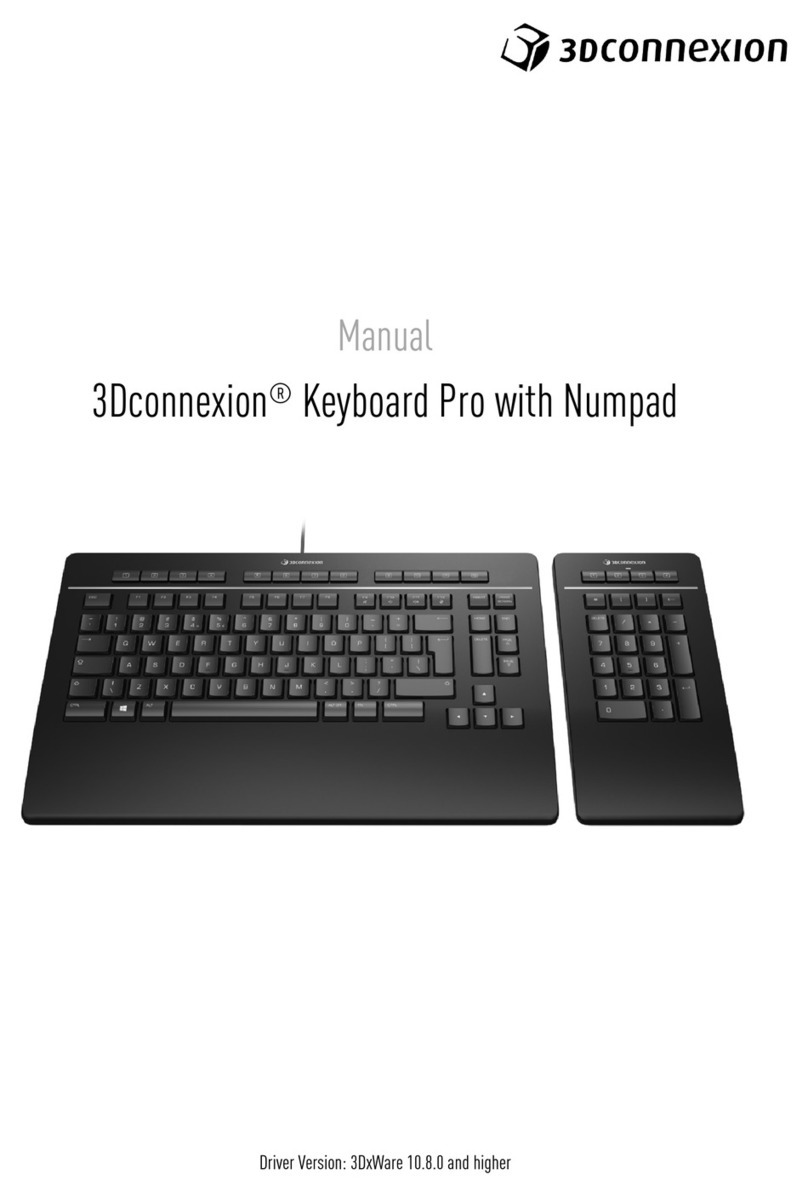 3DConnexion Keyboard Pro with Numpad User manual