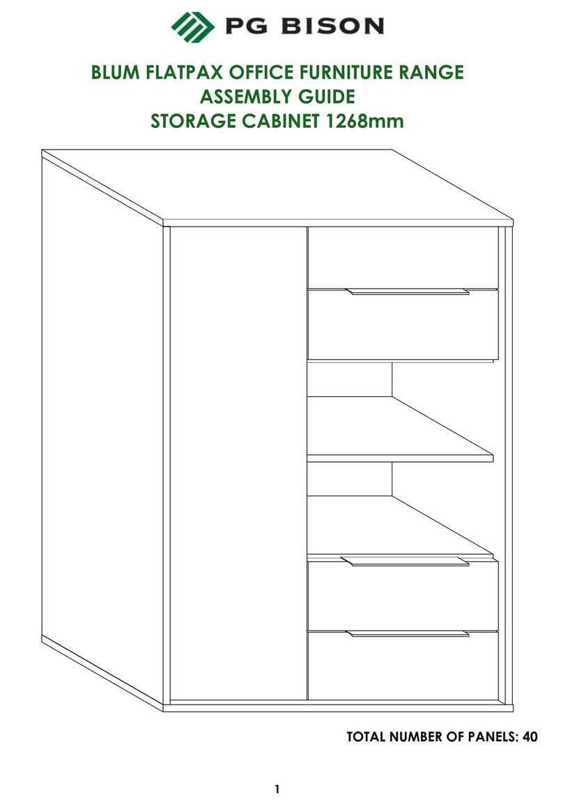 PG BISON OFFICE FURNITURE BLUM FLATPAX Assembly guide