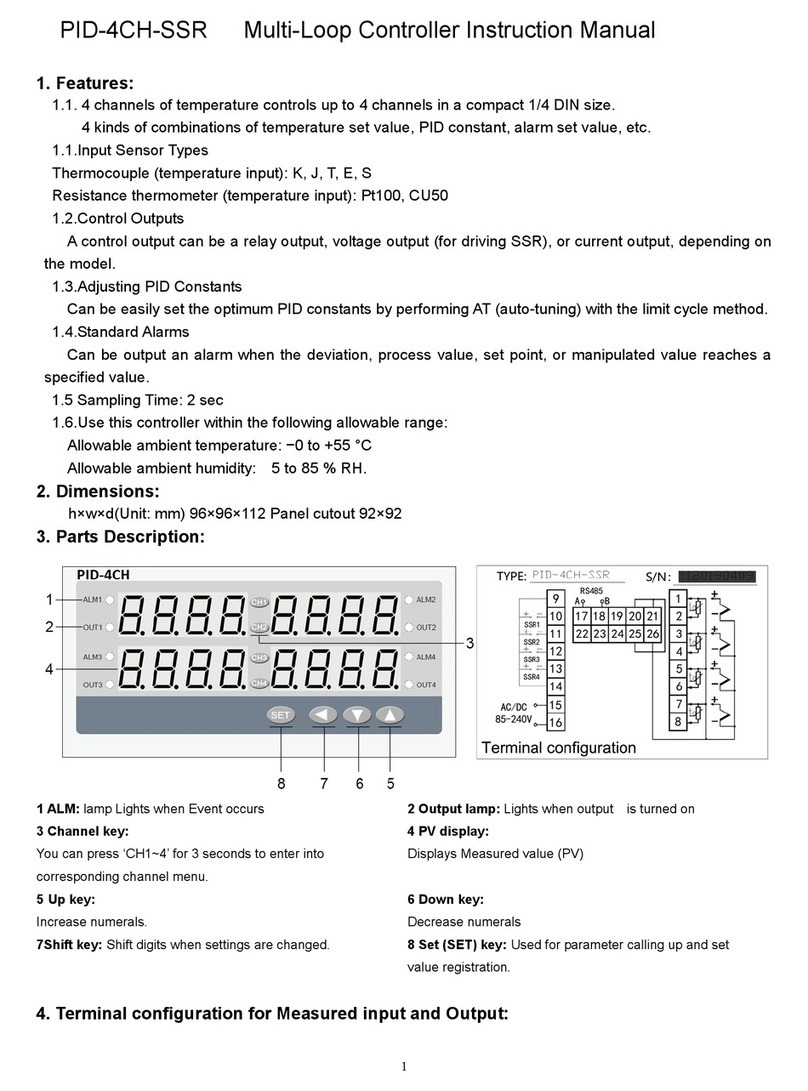 Thermomart PID-4CH-SSR instruction manual