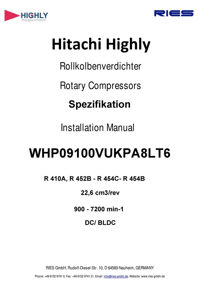 Hitachi Highly WHP09100VUKPA8LT6 User manual