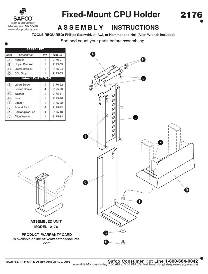 LDI Spaces SAFCO 2176 Assembly instructions