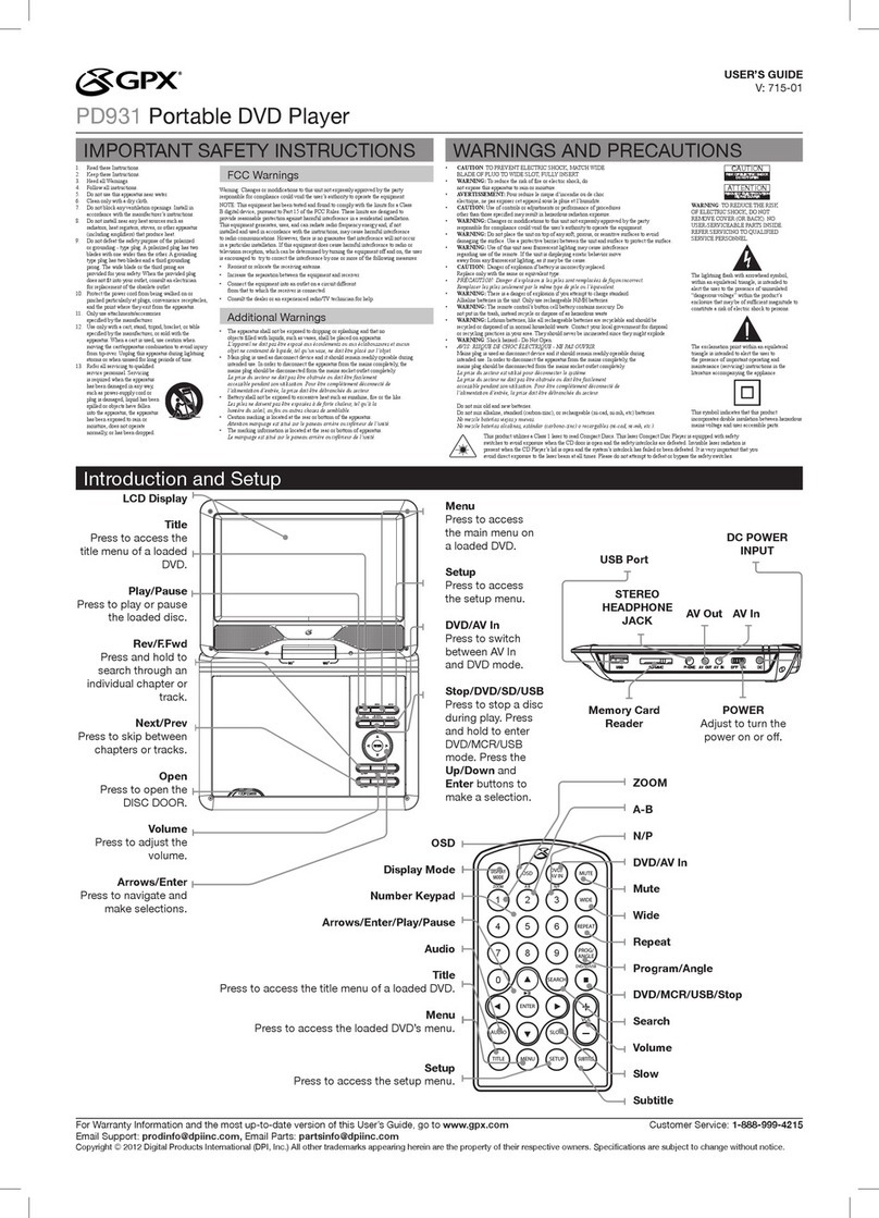 GPX PD931 user guide