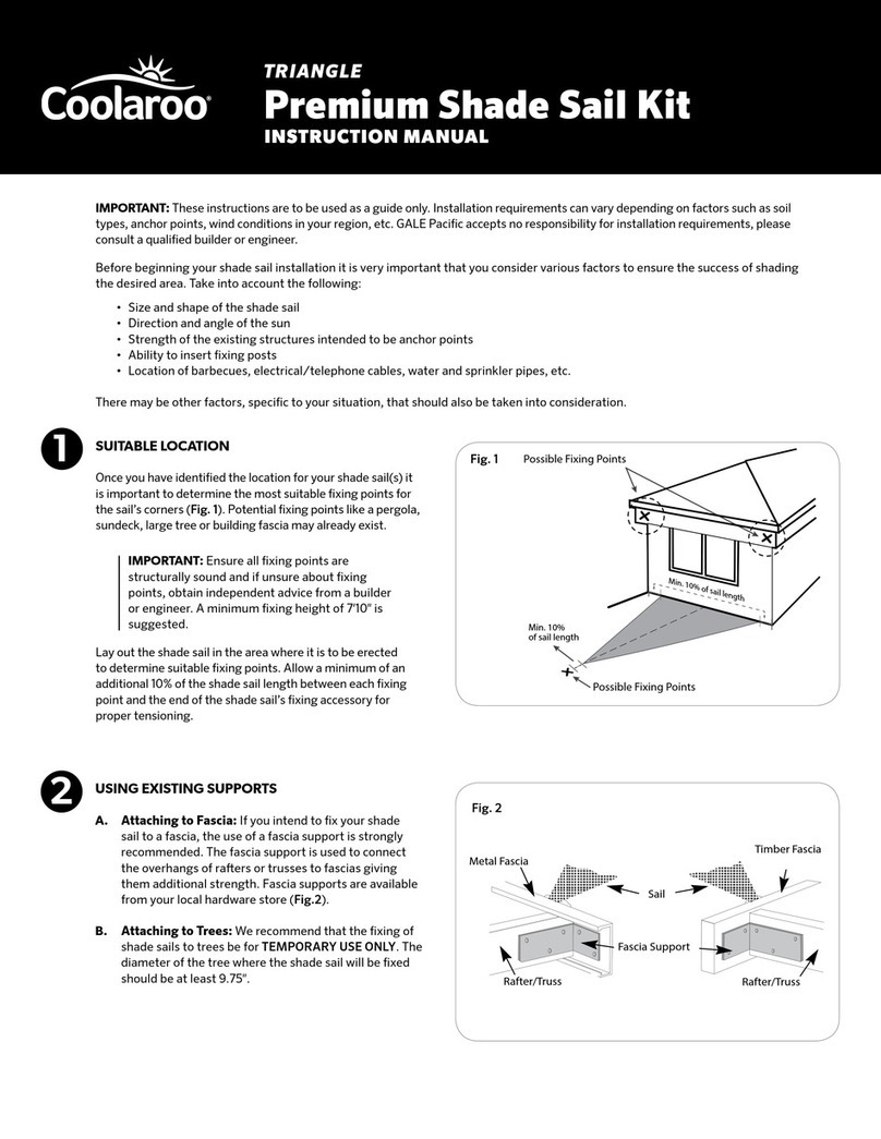 Coolaroo TRIANGLE Premium Shade Sail Kit instruction manual
