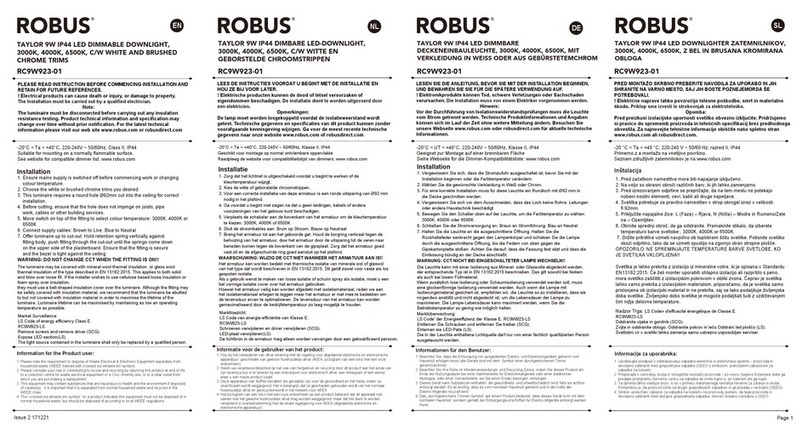 Robus RC9W923-01 User manual