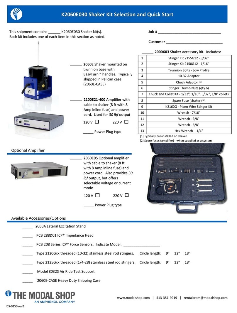 Amphenol THE MODAL SHOP K2060E030 User manual