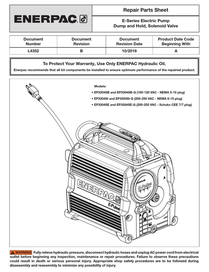 Enerpac E Series Repair Parts Sheet