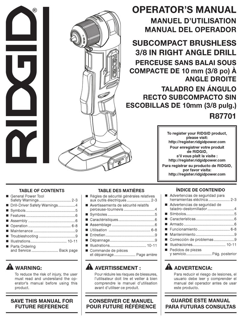 RIDGID R87701 User manual