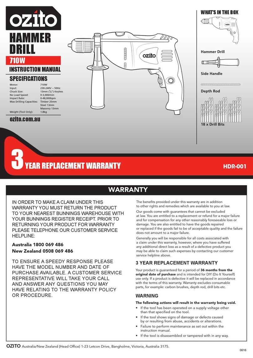 Ozito HDR-001 User manual Ozito HDR-001 User manual