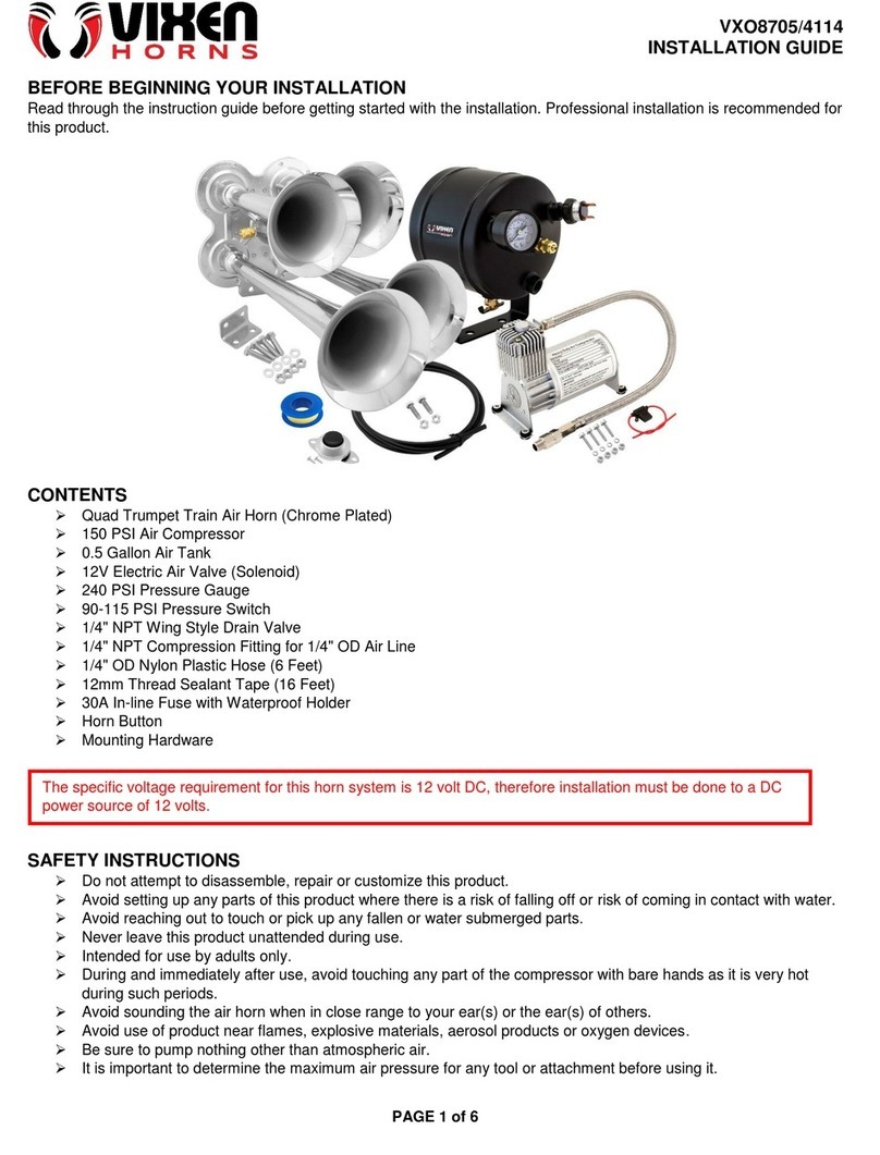 Vixen Horns VXO8705/4114 installation guide