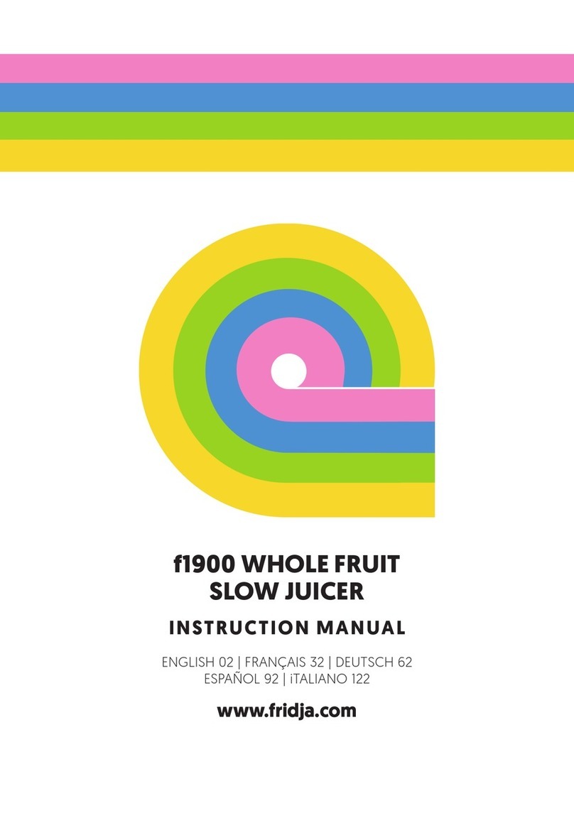 Fridja f1900 instruction manual