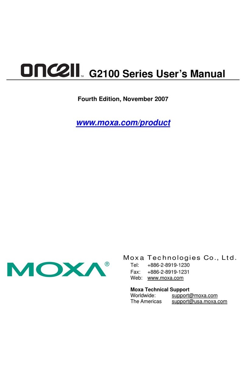 Moxa Technologies oncell G2100 Series User manual Moxa Technologies oncell G2100 Series User manual